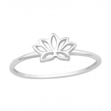 Lotus - 925 Sterling Silver Simple Rings SD46152