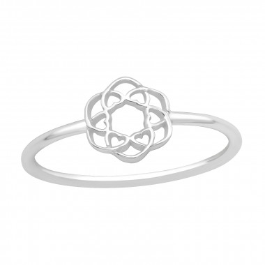 Hearts - 925 Sterling Silver Simple Rings SD46169