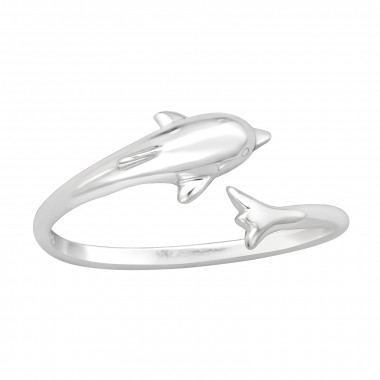 Dolphin - 925 Sterling Silver Simple Rings SD46264