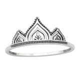 Crown - 925 Sterling Silver Simple Rings SD46326
