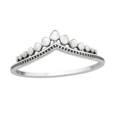 Crown - 925 Sterling Silver Simple Rings SD46327