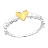 Hearts - 925 Sterling Silver Simple Rings SD46466