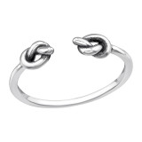 Knot - 925 Sterling Silver Simple Rings SD46473