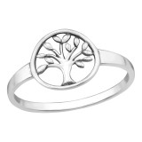 Tree Of Life - 925 Sterling Silver Simple Rings SD46475