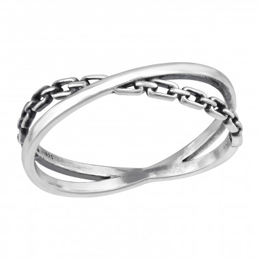 Chain Link - 925 Sterling Silver Simple Rings SD46763