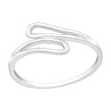 Bypass - 925 Sterling Silver Simple Rings SD46766