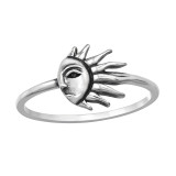 Sun - 925 Sterling Silver Simple Rings SD46870