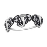 Elephant - 925 Sterling Silver Simple Rings SD46876