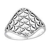 Flower Of Life - 925 Sterling Silver Simple Rings SD46877