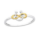 Infinity Horseshoe - 925 Sterling Silver Simple Rings SD47204