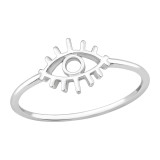 Evil Eye - 925 Sterling Silver Simple Rings SD47210