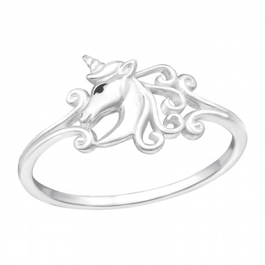 Horse - 925 Sterling Silver Simple Rings SD47222