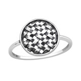 Woven Circle - 925 Sterling Silver Simple Rings SD47223