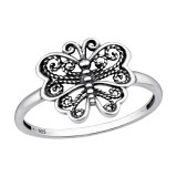 Butterfly - 925 Sterling Silver Simple Rings SD47623