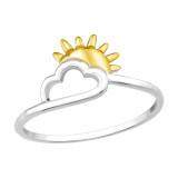 Clouded Sun - 925 Sterling Silver Simple Rings SD47624