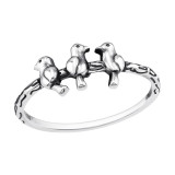 Birds - 925 Sterling Silver Simple Rings SD47667