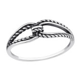 Rope - 925 Sterling Silver Simple Rings SD47674
