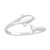 Dolphin - 925 Sterling Silver Simple Rings SD47868