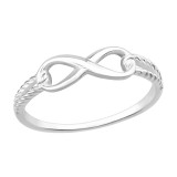 Infinity - 925 Sterling Silver Simple Rings SD48700
