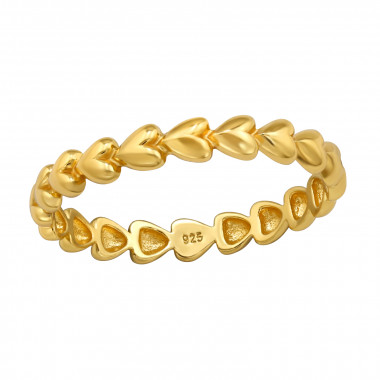 Heart Band - 925 Sterling Silver Simple Rings SD49547