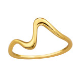 Wave - 925 Sterling Silver Simple Rings SD49744