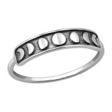 Moon - 925 Sterling Silver Simple Rings SD50006