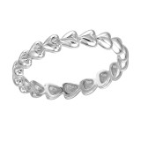 Full Heart Band - 925 Sterling Silver Simple Rings SD51005