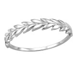 Laurel Leaves - 925 Sterling Silver Simple Rings SD51042