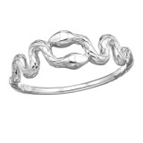 Intertwined Double Snake - 925 Sterling Silver Simple Rings SD51046