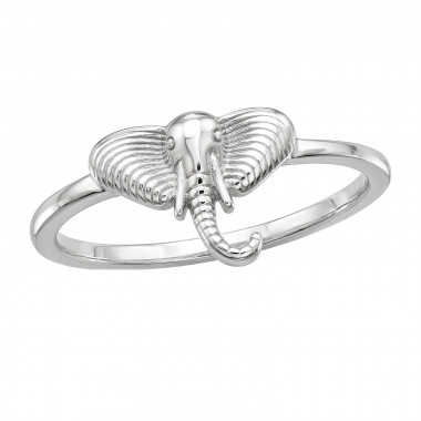 Elephant Head - 925 Sterling Silver Simple Rings SD51052