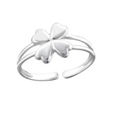 3d flower - 925 Sterling Silver Toe Rings SD18502