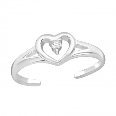 Heart - 925 Sterling Silver Toe Rings SD21061