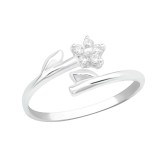 Flower - 925 Sterling Silver Toe Rings SD21267