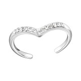 Heart - 925 Sterling Silver Toe Rings SD22285