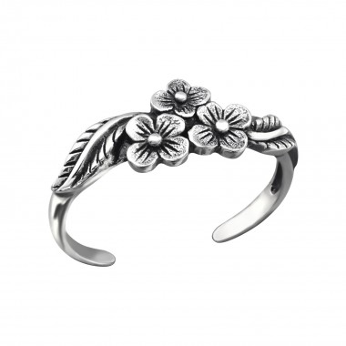 Flowers - 925 Sterling Silver Toe Rings SD27169