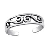 Patterned - 925 Sterling Silver Toe Rings SD27627