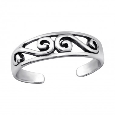 Patterned - 925 Sterling Silver Toe Rings SD27627