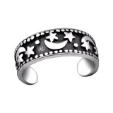 Moon And Star - 925 Sterling Silver Toe Rings SD29408