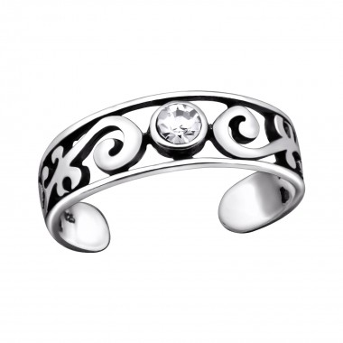 Patterned - 925 Sterling Silver Toe Rings SD29418