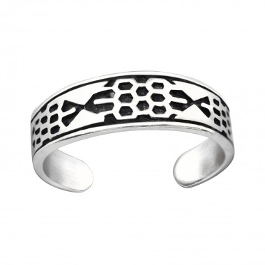 Patterned - 925 Sterling Silver Toe Rings SD32307