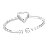 Heart - 925 Sterling Silver Toe Rings SD36178