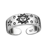 Sun, Moon&star - 925 Sterling Silver Toe Rings SD38965