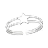 Star - 925 Sterling Silver Toe Rings SD3905