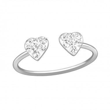 Double Heart - 925 Sterling Silver Toe Rings SD39444
