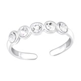 Dot Link - 925 Sterling Silver Toe Rings SD40155