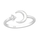 Moon - 925 Sterling Silver Toe Rings SD40261