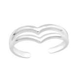 V Shape - 925 Sterling Silver Toe Rings SD41639