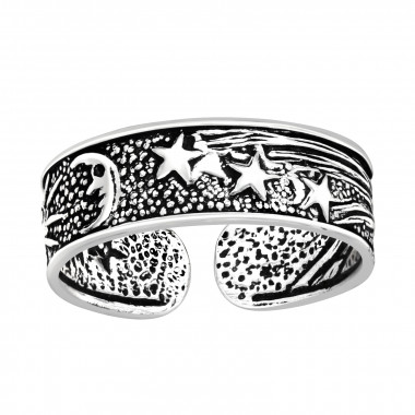 Sun, Moon & Star - 925 Sterling Silver Toe Rings SD41672