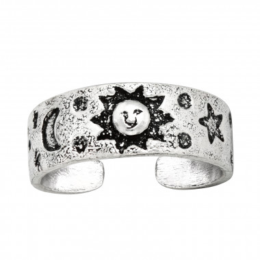 Sun, Moon & Stars - 925 Sterling Silver Toe Rings SD41715