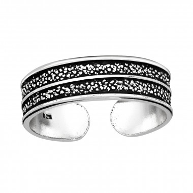 Grainy Texture - 925 Sterling Silver Toe Rings SD41734